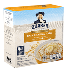 Quaker Oatmeal Coklat: 4 S