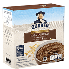 Quaker Oatmeal Coklat: 4 S